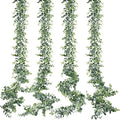 Sggvecsy Artificial Eucalyptus Garland 4 Pack Fake Eucalyptus Greenery Garland Faux Hanging Plants Artificial Vines, 5.6 Feet/Strand for Wedding Backdrop Arch Wall Table Party Outdoor Festival Decor by Sggvecsy