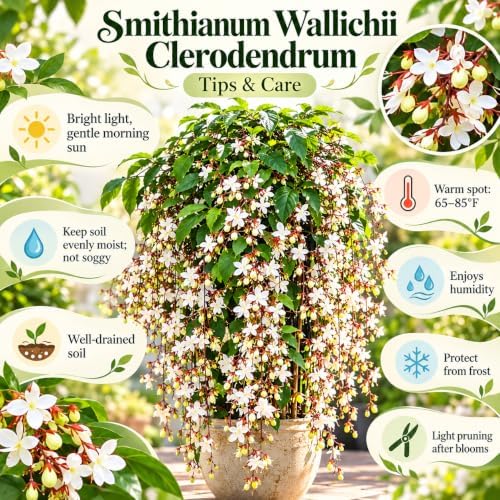 2 Wallichii Smithianum Clerodendrum Live Plants, 5-10 Inch Tall - Image 3