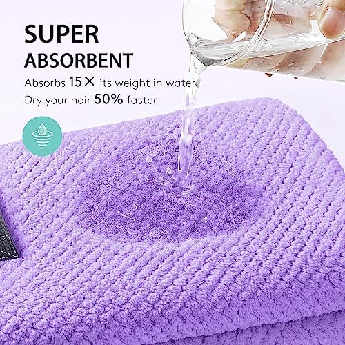 YFONG Larger Microfiber Hair Towel Wrap for Women, 30" X 40"Super Absorbent - Image 6