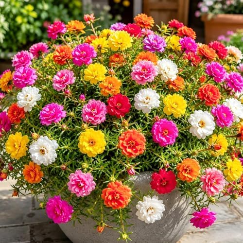 11000+ Mix Moss Rose Seeds for Planting - Drought-Tolerant, Ground Cover Plant, Ideal for Rock Gardens & Hanging Baskets, Low-Maintenance Landscape - Image 6