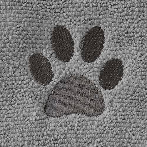 Ritz Embroidered Microfiber Pet Towel, Large, Paw Spa Gray, 2 Towel Set - Image 3
