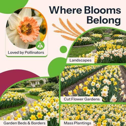 10 Mix Daffodil Flower Bulbs Large Flowering Mixture Narcissus - Image 6