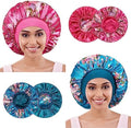 2pcs Satin Silk Hair Bonnet for Sleeping, Sleep Bonnets for Women by PHILIGHTS