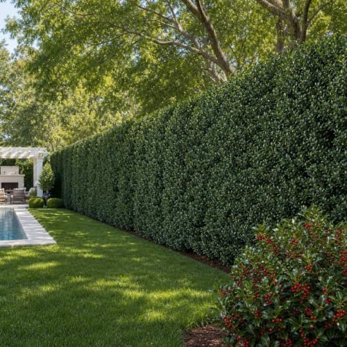Nellie Holly | 20 Live Plants | Ilex Nellie R. Stevens | Screening Privacy Hedge, Evergreen Shrub, Fast Growing, Dense Foliage, Year-Round Interest, Low Maintenance, Ornamental Berries - Image 2