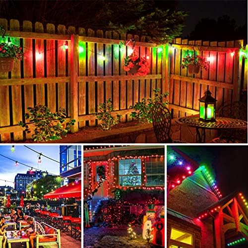 S14 LED E26 1W String Light Replacement Outdoor Bulbs, Red Green, 15-Pack - Image 7