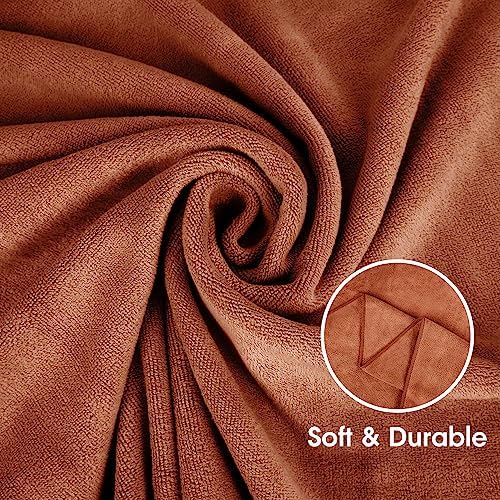 JML Microfiber Towels, Bath Towel Sets (6 Pack, 27" x 55") - Extra Absorbent, Fast Drying, Multipurpose for Bath, Swimming, Fitness, Sports, Yoga, Blue/Brown/Purple - Image 5