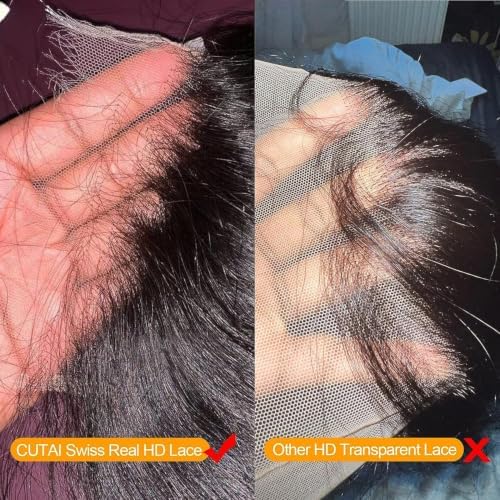 BEEOS 5x5 SKINLIKE Real HD Lace Closure Wig, 250% Density Curly 0.10mm Ultra-thin Invisible HD Lace Human Hair Wig Pre-Plucked Bleached Knots 24 Inch - Image 2