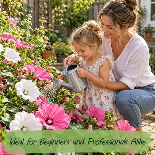 Mallow Seeds for Planting, Lavatera trimestris, Heirloom Non-GMO Rose Mallow Tree Mallow Flower Seeds, High Germination Pink White Annual Flower for Cottage Gardens Borders and Cut Flowers, 500 Count - Image 2