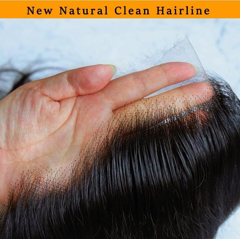 BEEOS 13x6 SKINLIKE Real HD Lace Front Wig 30 Inch, StraightUltra-fitted Seam Cap 0.10mm Ultra-thin Invisible Lace True 180% Density Straight Human Hair Pre-Plucked Hairline Bleached Knots 30 Inch - Image 6