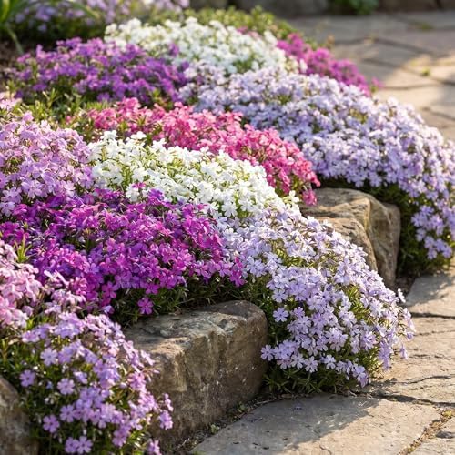 3 Mix-Colored Creeping Phlox Plants, Perennial Ground Cover 4-6 Inches - Image 4