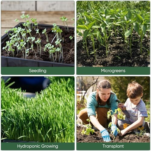 Sckee Upgraded 20 Pack Plant Growing Trays Seed Starting Tray Microgreens Growing Trays Seedling Plant Germination Starter Tray Transplant Fodder Flats, No Holes, No Leakage, Reusable (1015) - Image 5