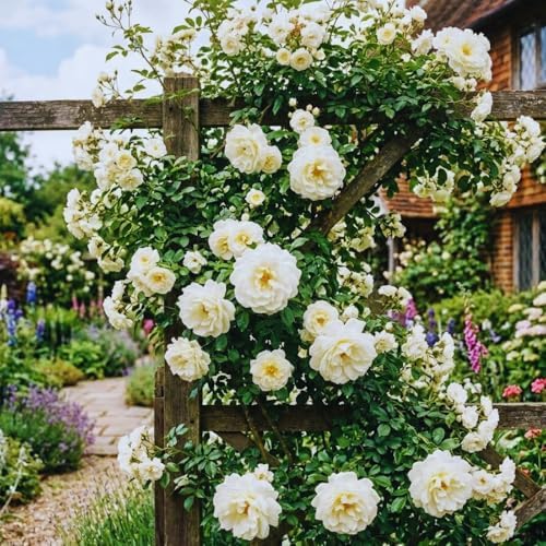 White Climbing Roses Live Plant, Climbing Rose Plant Live, 5 to 7'' Tall - Image 2