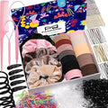 FANDAMEI Hair Ties Kit for Women, Velvet Scrunchies, Elastic Rubber Bands, Seamless Hair Ties, Hair Clips, Bobby Pins, U Shaped Hair Pins for Styling, Hair Accessories Kit by FANDAMEI