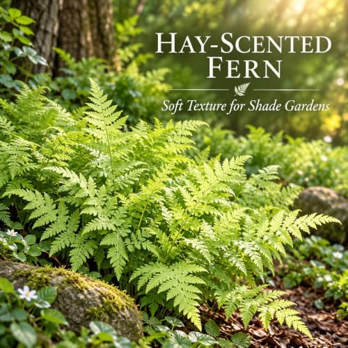 5 Hay Scented Fern Plants, Live Perennial Fern Bare Root Starters, Tall Decorative Greenery for Shaded Backyard and Garden Rows - Image 4