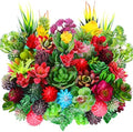 WILLBOND 50 Pcs 50 Pcs Bulk Mini Artificial Succulents Plants, Normal Style by Willbond+Technology+Limited
