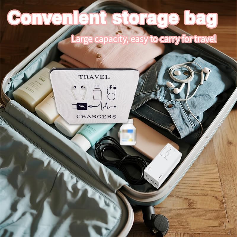 Elastic Silicone Cable Straps Cord Organizer Anti Loss Charging Cable Organizer Bag Pouch Travel Data Cable Protector Cover Charge Cord Tie Wraps Protection Portable Earphone Plug Charger Storage Bag - Image 3