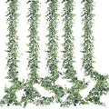 Sggvecsy Artificial Eucalyptus Garland 5 Pack Fake Eucalyptus Greenery Garland Faux Hanging Plants Artificial Vines, 5.6 Feet/Strand for Wedding Backdrop Arch Wall Table Party Outdoor Festival Decor by Sggvecsy