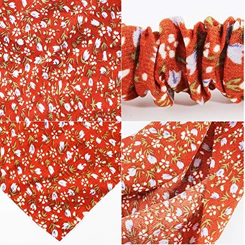TOBATOBA Floral Hair Scarf Headband 5 Pcs Hair Bandanas Chiffon Boho Headbands for Women Elastic Head Bandana for Women Girls Hair Accessories - Image 3