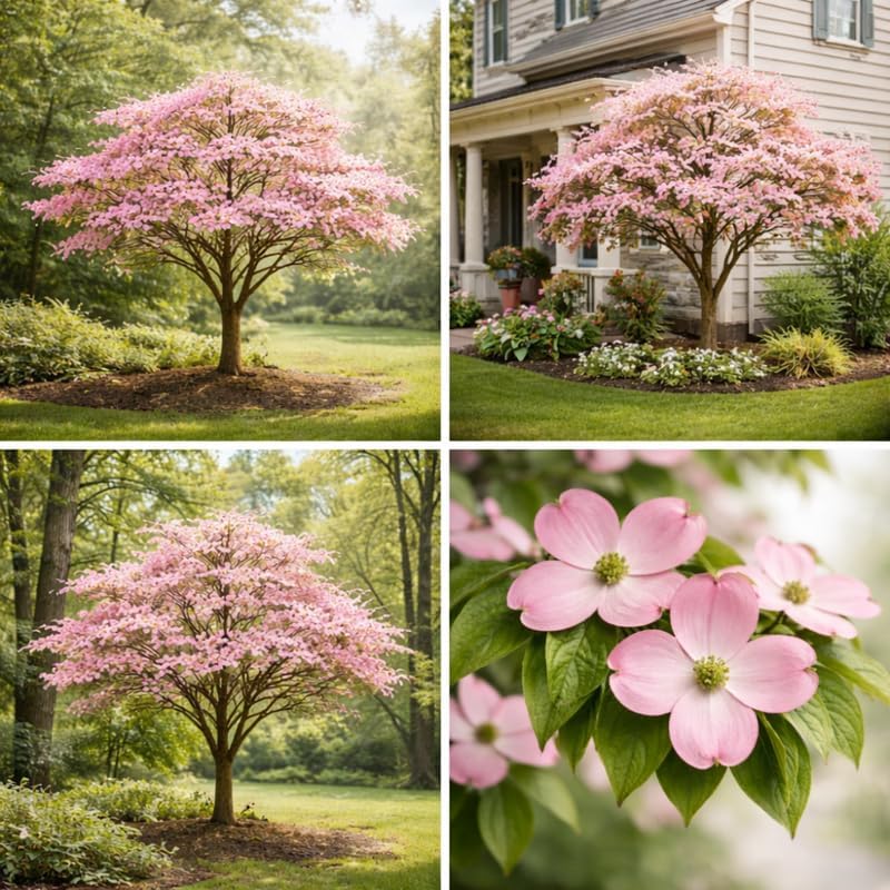 Pink Dogwood Tree Live Plant, 10-16 Inch Tall in Quart Pot, Pink Flowering Ornamental Tree, Cold-Hardy Flowering Shrub for Home Garden - Image 5