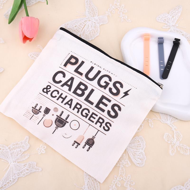 Charging Cable Organizer Pouch Bag Travel Elastic Silicone Cable Straps Cord Organizer Anti Loss Portable Earphone Plug Charger Storage Bag Data Cables Protector Cover Charge Cord Tie Wraps Protection - Image 7