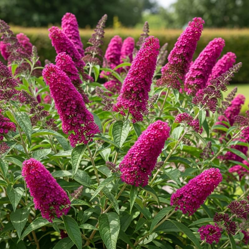 Raspberry Butterfly Bush Live Plant, 5-10 Inch Tall - Image 6