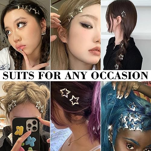 20 PCS 1.22" Star Hair Accessories - Non-Slip Metal Snap Clips and Barrettes for Girls & Women, Y2K Style - Image 4