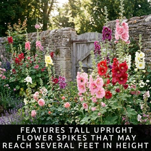 Hollyhock Seeds for Planting | 100 Seeds | Tall Colorful Garden Flowers - Image 4