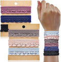 KANPRINCESS Boho Hair Ties Set, 24 Pcs Hair Tie Bracelet for Girls and Women, Soft Nylon Cotton Hair Ties, Hair Bands for Ponytails, Daily Life, Sport, Cooking, Working by KANPRINCESS