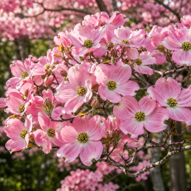 Pink Flowering Dogwood Tree - Cornus Florida in Quart Pot - 6-12" Tall, Live Tree for Pollinator Gardens and Patios - Image 2