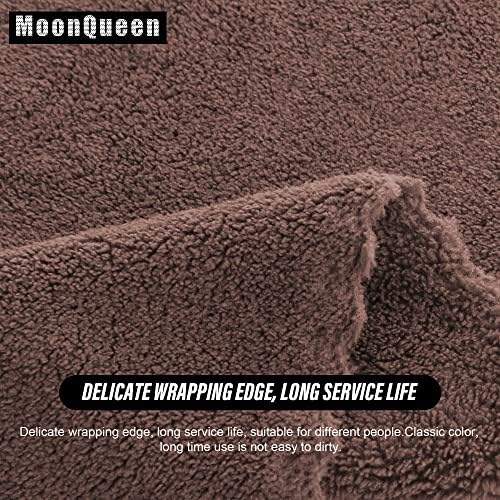 MOONQUEEN Ultra Soft Premium Washcloths Set - 12 x 12 inches - 24 Pack - Quick Drying - Highly Absorbent Coral Velvet Bathroom Wash Clothes - Use as Bath, Spa, Facial, Fingertip Towel (Wood Brown) - Image 7