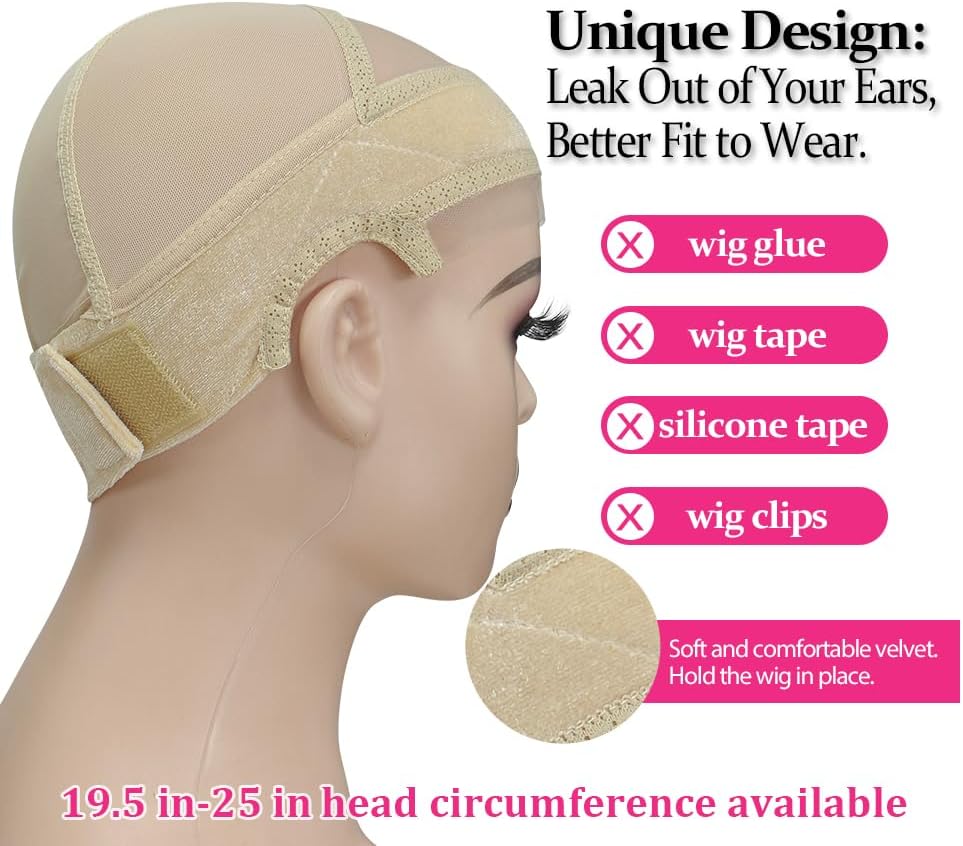 Labhairs Lace-MAX Wig Grip Cap for Women, Non-Slip for Glueless Wigs, Nude - Image 4