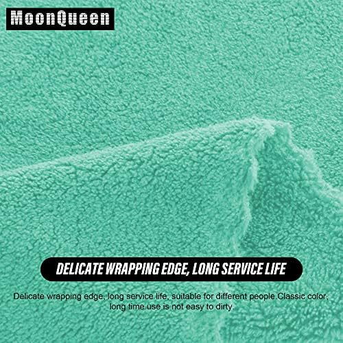 MOONQUEEN Ultra Soft Premium Washcloths Set - 12 x 12 inches - 72 Pack - Quick Drying - Highly Absorbent Coral Velvet Bathroom Wash Clothes (Aqua Green) - Image 7