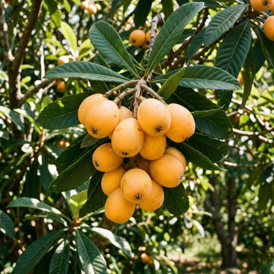 Set of 2 Yellow Loquat Tree Live Plants 3-5" Tall, Tropical Fruit Loquat Plant Sweet Loquats Trees, No Pot - Image 5