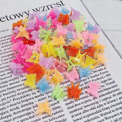 50 Pieces Assorted Color Butterfly Hair Clips, Beautiful Mini Butterfly Hair Clips Hair Accessories for Women and Girls (50 Pack Jelly color) - Image 3