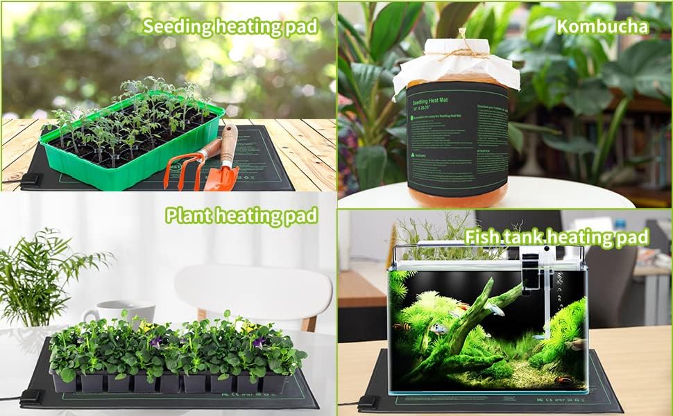 NAMOTEK 2 Pack Seedling Heat Mat, Durable Waterproof Seed Germination Heating Mat, Warm Hydroponic Plant Heating Pad - Image 7