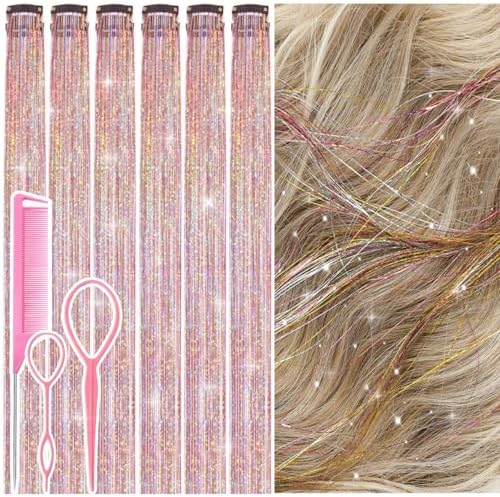 Hair Tinsel Clip in Gold-silver-pink Fairy Hair Tinsel Kit by Rootoofocusesonthesecretstoenhancingwomensbeauty