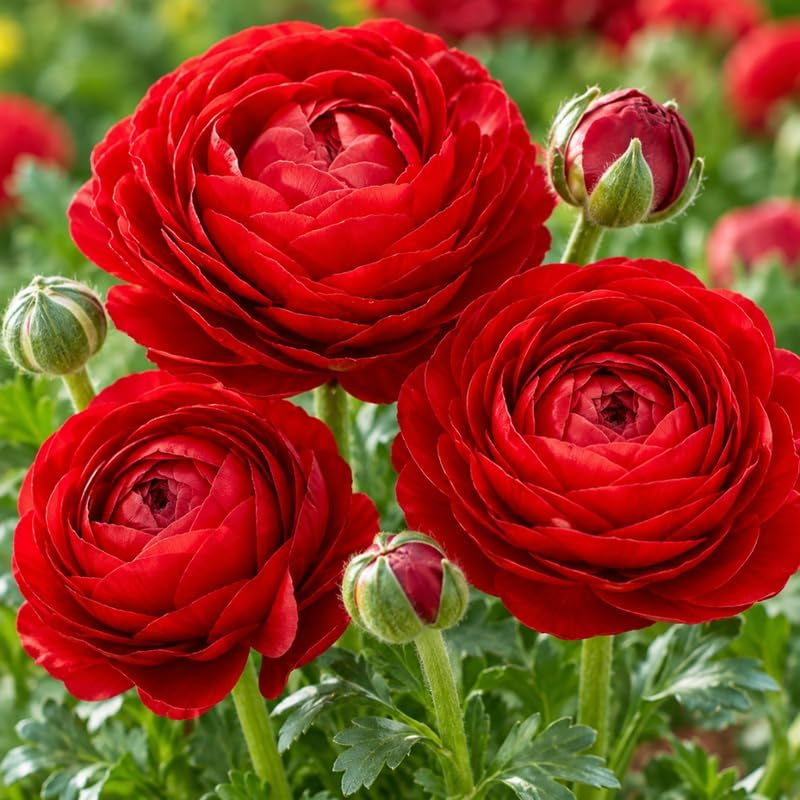 25 Red Ranunculus Bulbs, Perennial Flower Corm to Grow - Image 5