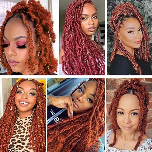 8 Packs Copper Red Pre-Separated Springy Afro Twist Hair Suitable for Damaged Soft Locs Ginger Marley Twist Braiding for Black Women (350#, 18 Inch (Pack of 8)) - Image 6