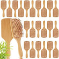 Tessco for you 24 Pcs Bamboo Hair Brushes for Women Bulk Wooden Paddle Brush Scalp Massage Bamboo Bristles Anti Static Men Engraving DIY Gift for Wedding Teacher(Wood Color) by Tessco