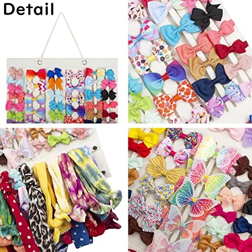 PACMAXI Baby Girl Hair Bows Holder, Hair Clips Storage Hanger For Ribbons - Image 5