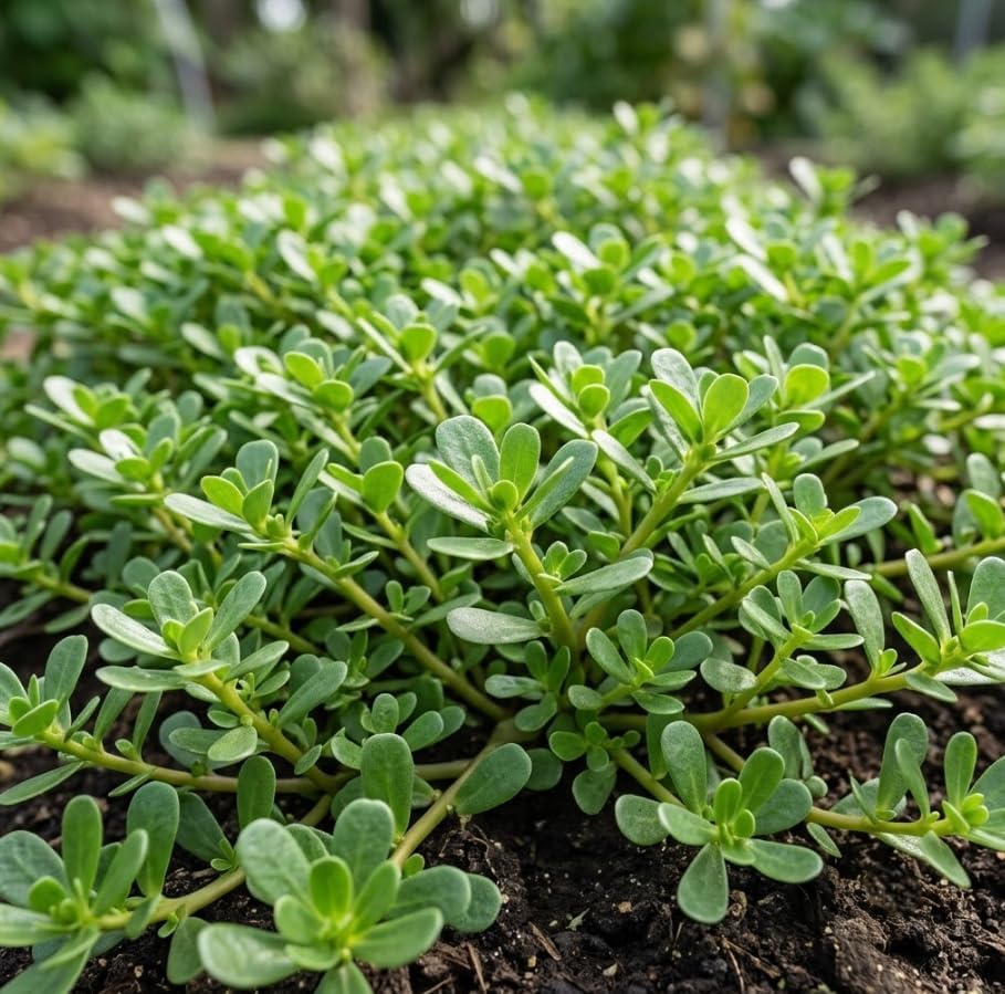 Purslane Herb Live Plant, Yellow Flowers Ground Cover Heirloom Purslane Plant Live Creeping Succulent, 4 Inc Pot - Image 4