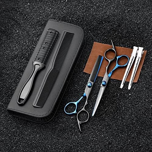 Hair Scissors Thinning Shears Set, Fcysy Professional Hair Cutting Scissor Kit Texturizing Shears Set, Barber Scissors Kit with Hairdresser Haircut Layering Shears - Image 6