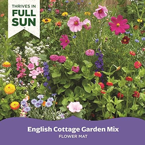 Seed Mat - Easy to Plant and Grow Garden Seeds - Creates Fragrant, Vibrant Flower Garden – Customizable Flower Beds- English Cottage Garden Mat - Image 2