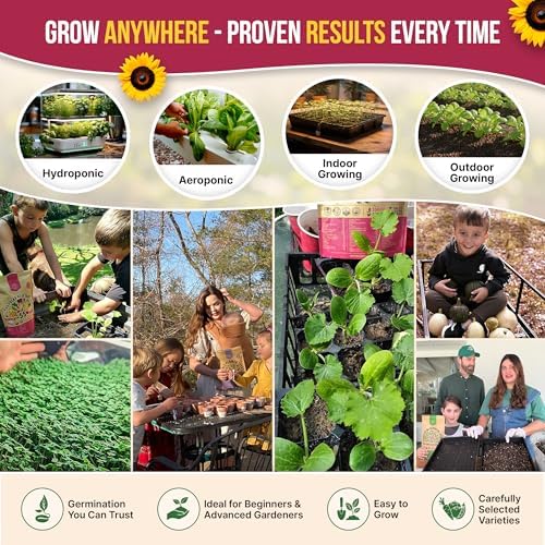20 Vegetable Seeds Variety Pack - 12,465+ Non-GMO Heirloom Seeds for Planting Vegetables and Fruits in Individual Seed Packets, Home Garden Seed for Hydroponic, Indoor and Outdoors Gardening - Image 5
