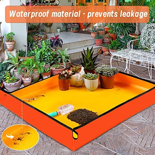 Large Repotting Mat for House Plants Transplanting and Potting Soil Mess Control, Unique Gardening Gifts for Women & Men Mom Birthday Gift Plant Lover Gifts - Image 4