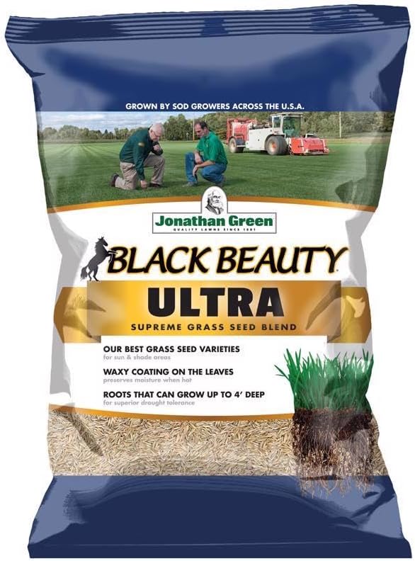 Jonathan Green (10323) Black Beauty Ultra Grass Seed - Cool Season Lawn Seed (25 lb) by JonathanGreen