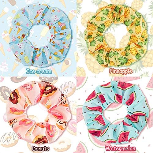 WILLBOND 16 Pcs Girls Hair Scrunchies Kawaii Print Ties,Classic Style - Image 5