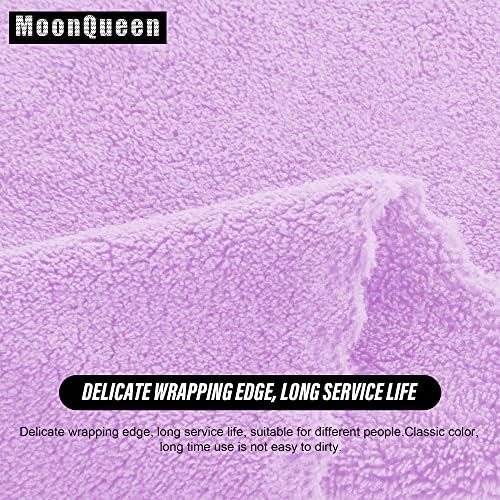 MOONQUEEN Ultra Soft Premium Washcloths Set - 12 x 12 inches - 72 Pack - Quick Drying - Highly Absorbent Coral Velvet Bathroom Wash Clothes (Purple) - Image 7