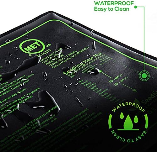 MET Certified Seedling Heat Mat, Seedfactor Waterproof Durable Germination Station Heat Mat, Warm Hydroponic Heating Pad for Indoor Home Gardening Seed Starter - Image 5