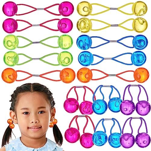 24pc Ponytailers Large Round Ponytail Balls Twin Bead Hair Fun Colorful by Expressions